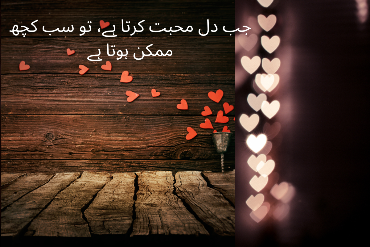 جب دل محبت کرتا ہے، تو سب کچھ ممکن ہوتا ہے ۔